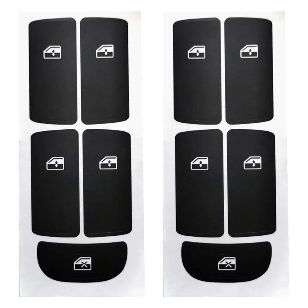 2pcs For SAAB 2003-2012 Door Window Lift Control Button Stickers Decal Repair Kit Interior Decor Cars Accessories