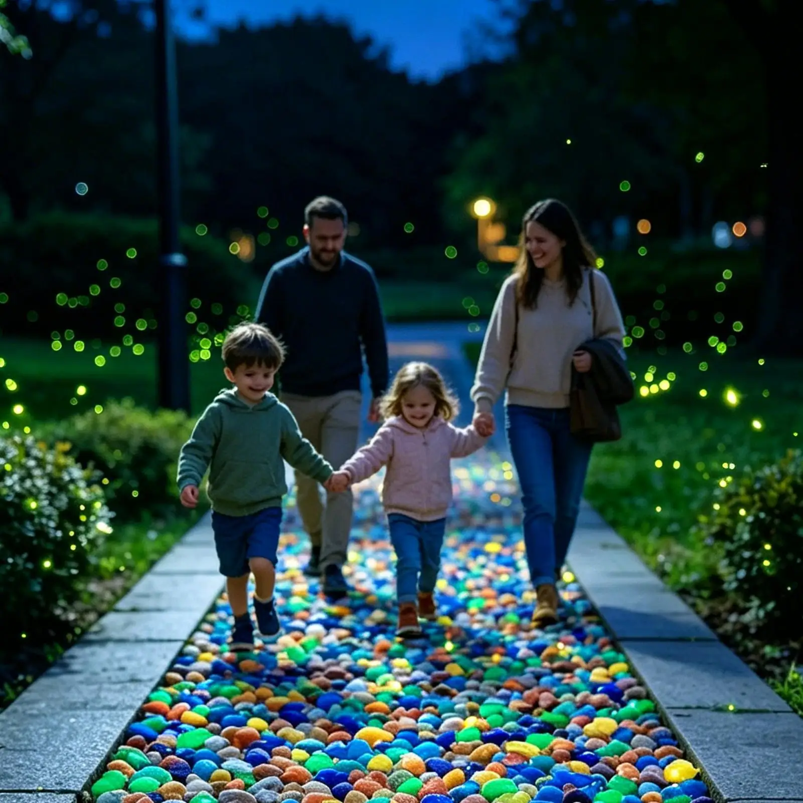 Pebbles 1000 Pieces Decorative Waterproof Gravel Glowing Garden Stones For Aquarium Fishtank Landscaping Walkway Patio Yard Home
