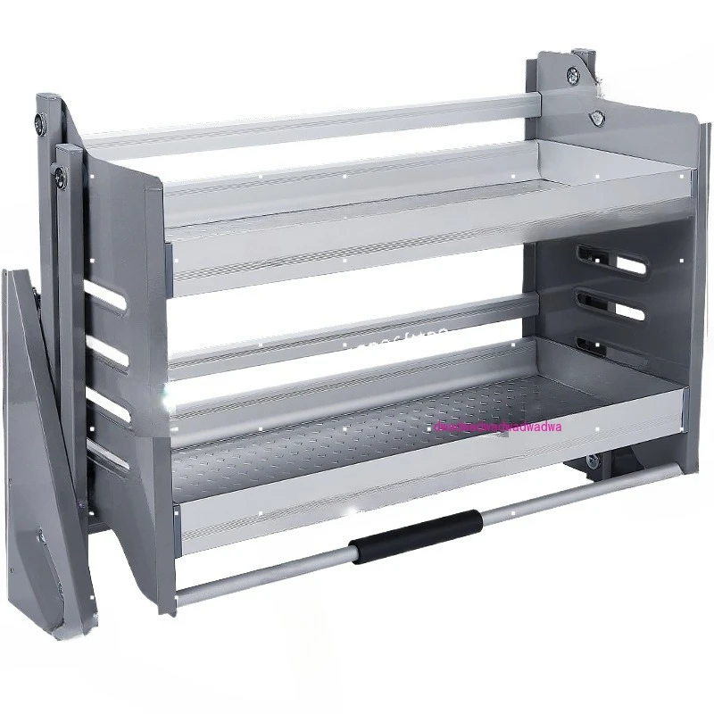 

Stainless Steel Aluminum Alloy Basket Storage Rack Hanging Cabinet Lifting Basket Kitchen Pull-down Cabinet Storage Rack