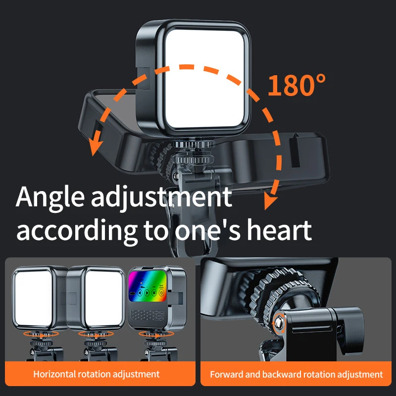 Luz de relleno LED ajustable con Clip para fotografía de teléfono móvil, fotografía en vivo, multimodo, teléfono celular, tableta, Selfie, videoconferencia