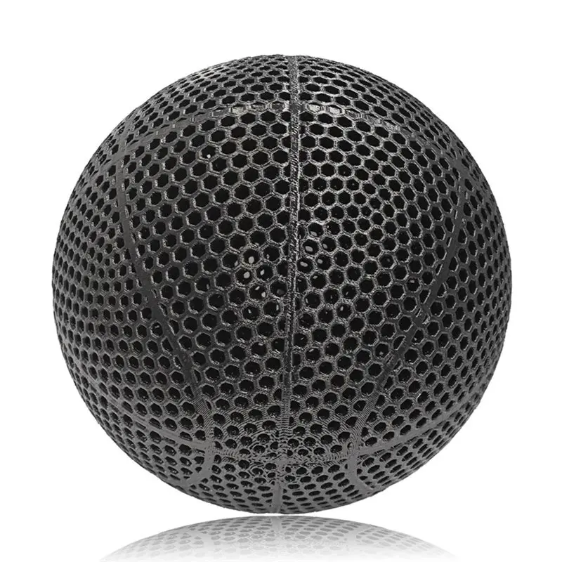 A74K-Utra Quiet& No Pump Needed, 3D Printed Basketball Airless High Bounce,Size 7, Indoor/Outdoor, Gym Use