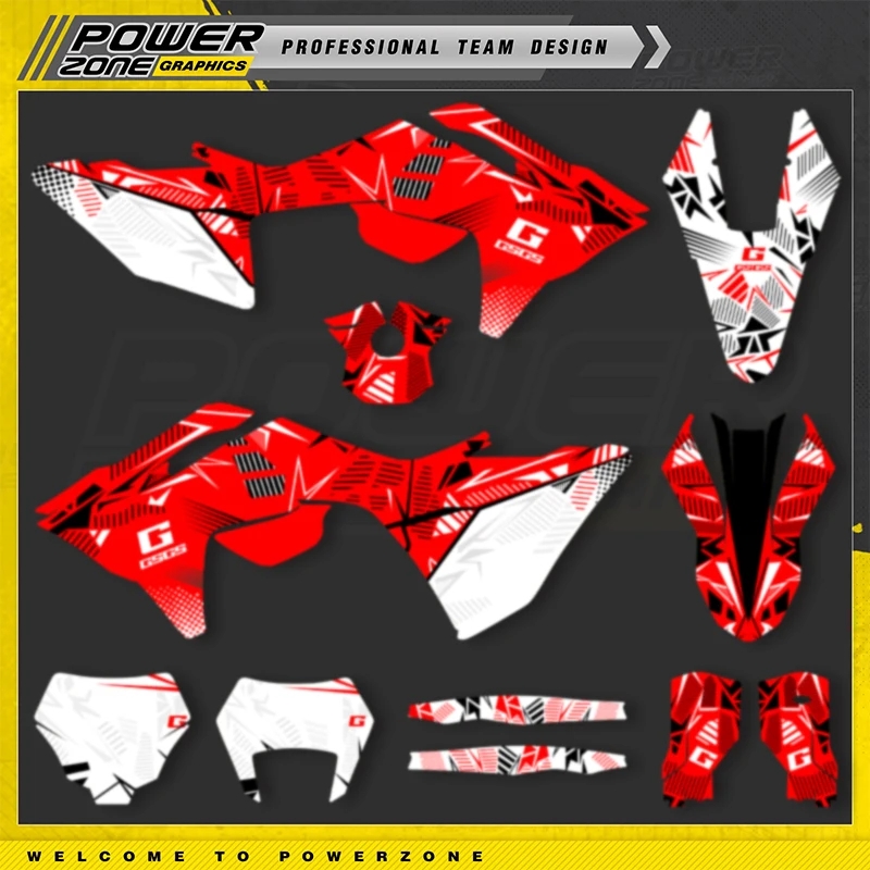 

PowerZone Custom Team Graphics Backgrounds Decals Sticker For GASGAS Gas Gas 2024-2026 EC MC Motorcycle Decal Sticker