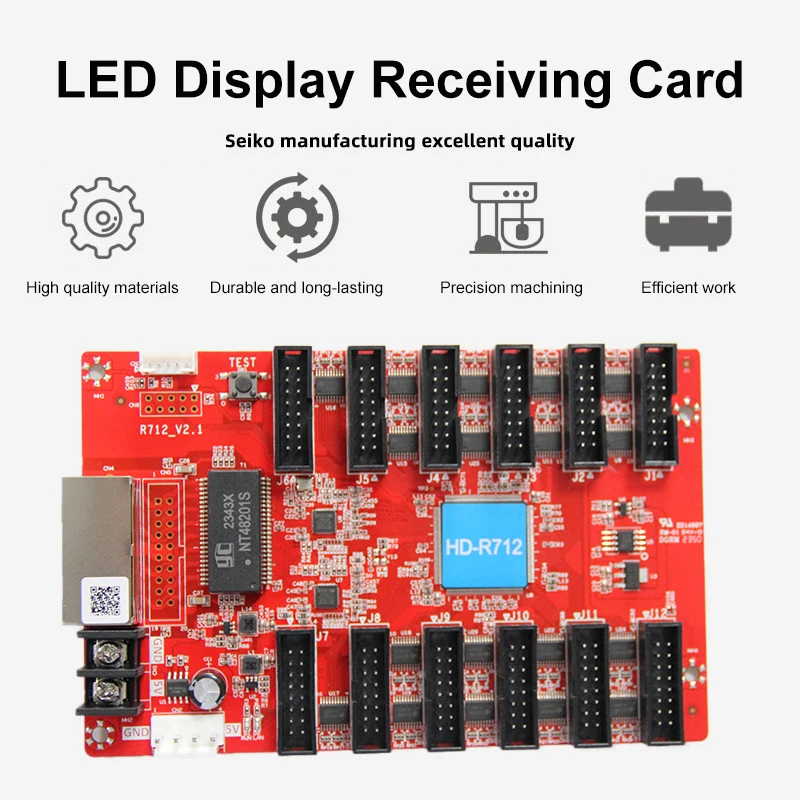 1 قطعة HD-R712 كامل اللون فيديو جدار شاشة عرض LED بطاقة الاستقبال دعم HD-A3L A4L A5L C16L VP210 VP410 للاستخدام معًا