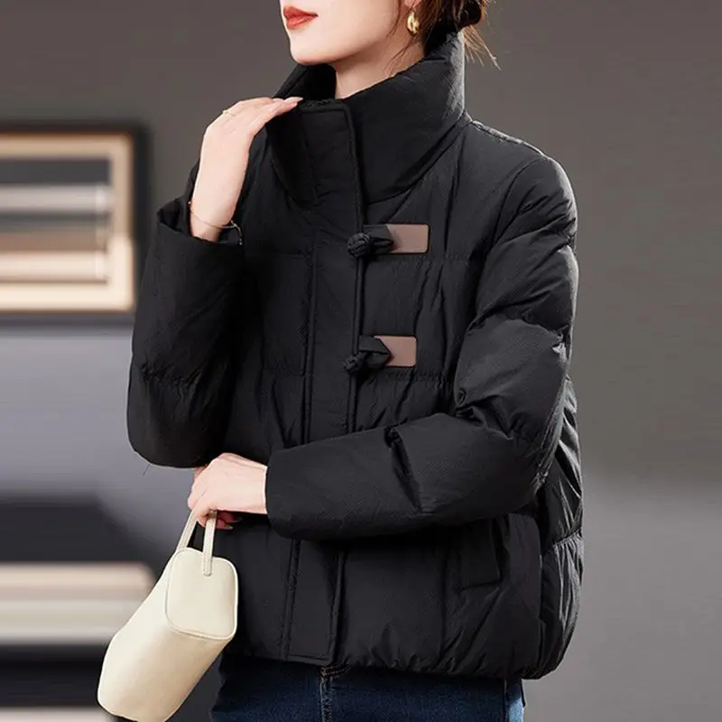 

Ankola Female Red Short Down Cotton-padded Jacket Winter Small Fashion 2026 New Women's Warm Cotton-padded Jacket Thick Coat