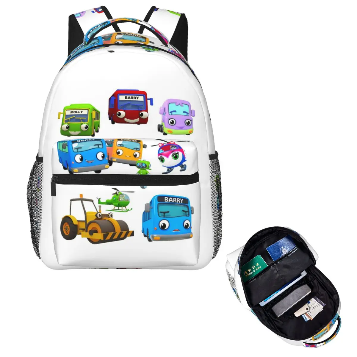 

Geckos Fixing Trucks Vehicles Construction Toys Student Backpack School Bag Hiking Travel Daypack Fashion Bookbag Shoulder Bags