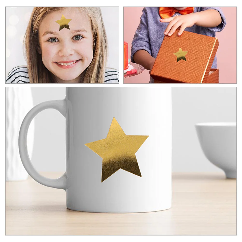 

2 Rolls Sealing Stickers Star Student Decoration for Coated Paper Vinyl Small