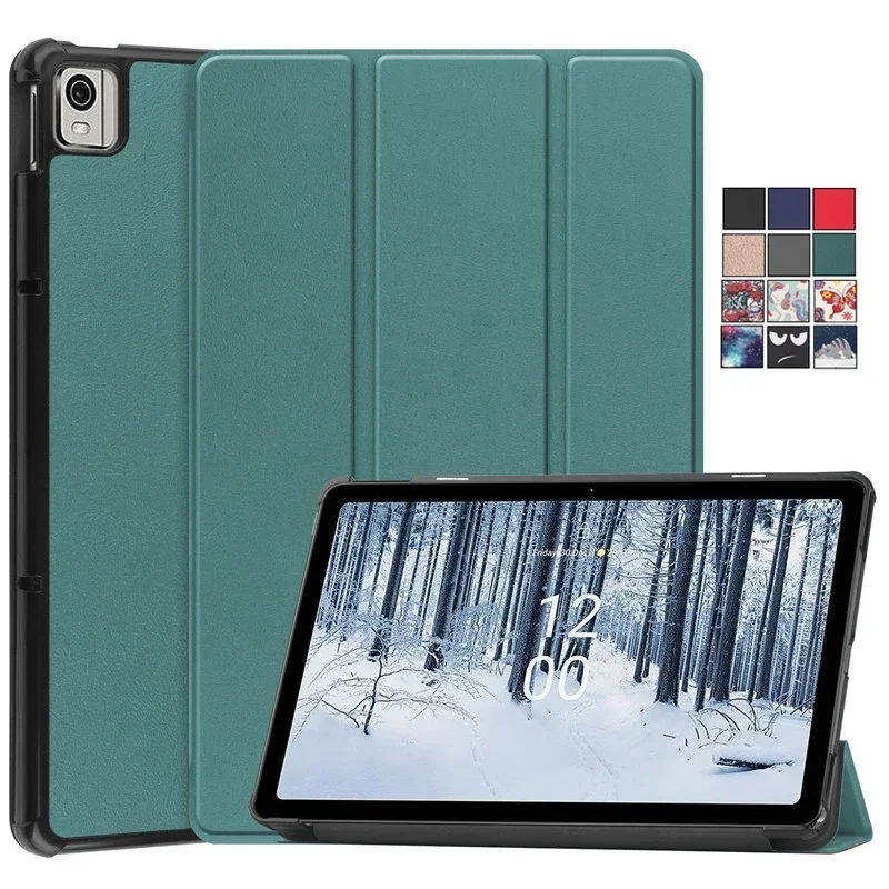 For Nokia T21 T 21 T20 Case 2022 10.4 inch PU Leather Tri-Folding Stand Magnetic Flip Cover for Funda Nokia T21 2022 Tablet Kids