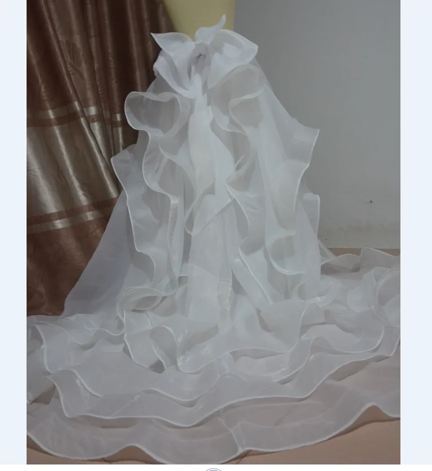 wedding removable organza skirt bride Detachable Train skirt  Cathedral train custom size