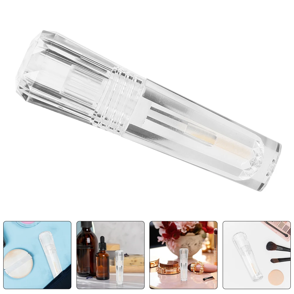 

2pcs 3Ml Lip Gloss Tubes Empty Transparent Lip Oil Bottles Travel Liquid Eyeshadow Refillable Container Leakproof
