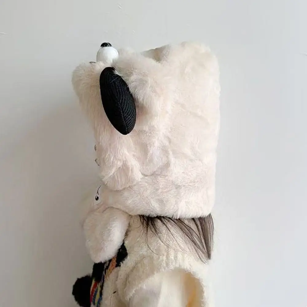 Gorro tipo jersey para niños, bufanda con capucha bonita y creativa, orejas de perro y cachorro, gorro cálido de invierno para niños, gorro suave a prueba de viento, conjunto de bufanda para clima frío