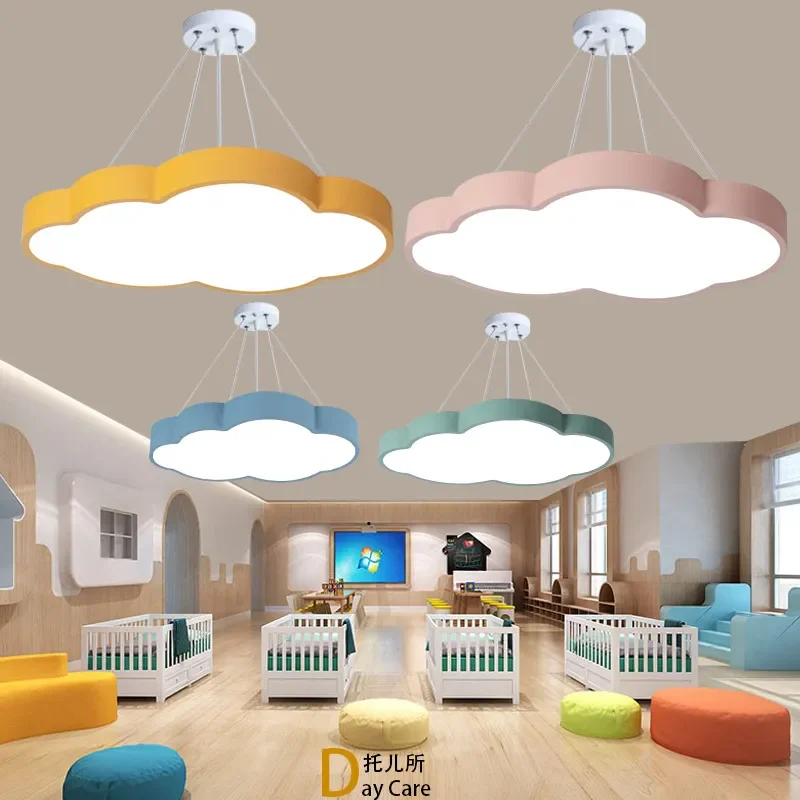 Modern Cloud Shaped Led Pendant Light Nordic Minimalist Indoor Lighting Bedroom Chandelier Dining Room Hanging Lamps Study Decor