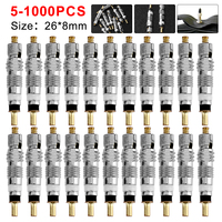 5-1000Pcs Detachable Presta Bicycle Valve Core Replacement Brass CNC FV MTB Road Bike Tire Tubes Service Parts Repair Tools