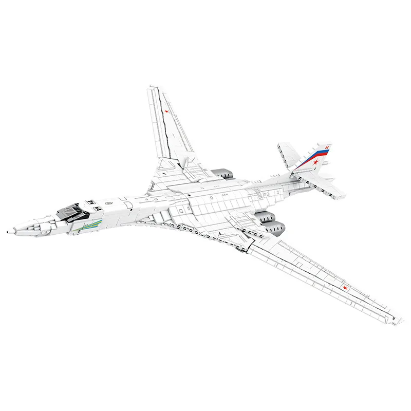 Soviet Union Modern Military Vehicle Tu-160 Strategic Bomber Fighter Building Block WW2 Airplane Battlefield Brick Toy For Gifts