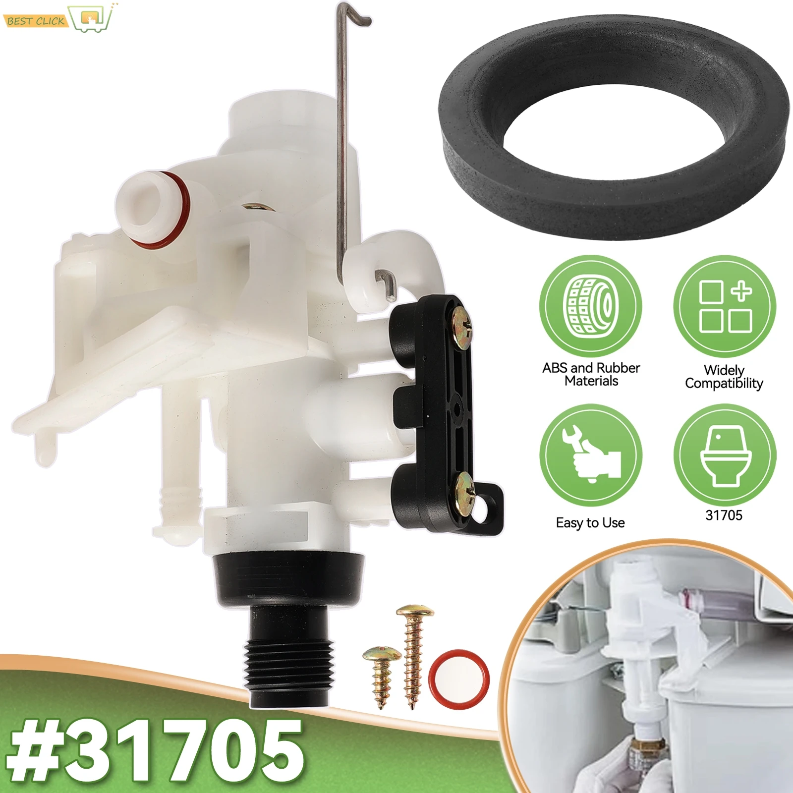 

1set Upgraded Water Valve Replacement 31705 For Thetford Aqua Magic V Toilet RV Camper Repair Kit High Low Models