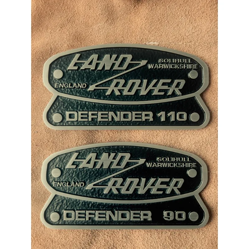 

Parts are suitable for Land Rover Defender 110 90 aluminum-magnesium alloy metal nameplate, custom metal nameplate