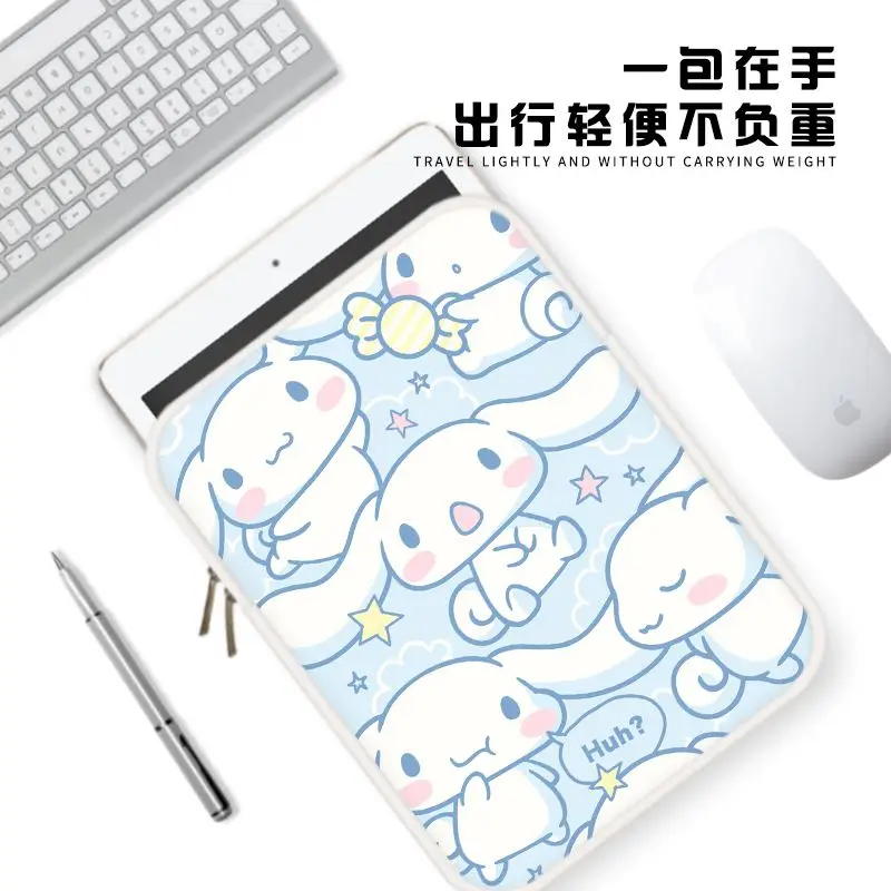 New cartoon anime peripheral cat and dog 10 12 13 14 15 inch laptop bag lined with PU tablet bag Macbook gift protective cover