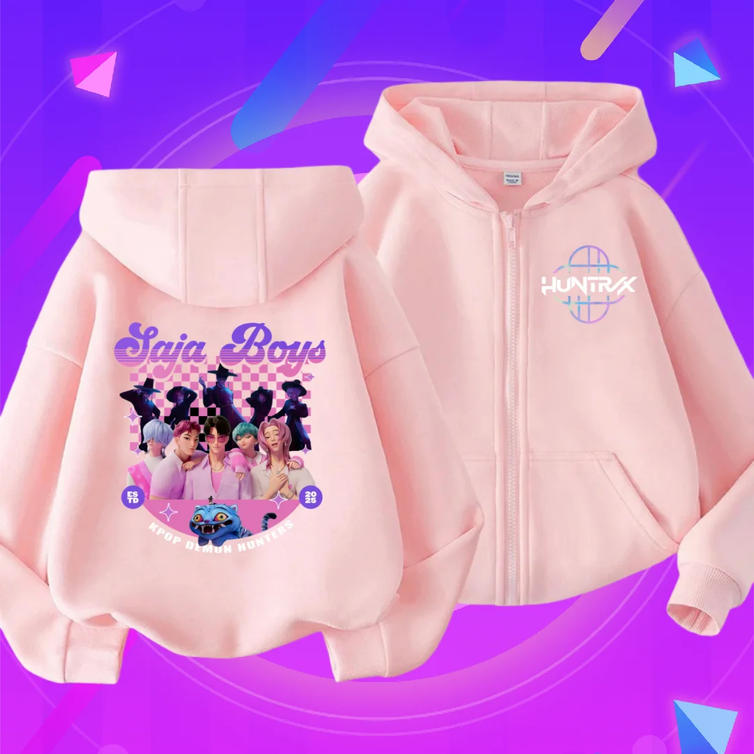 

New in Funny Zip Up Sweatshirts Kpop Demon Hunters Hoodie Children Clothes Kid Girl Boy Sweatshirt Zipper Hoody Baby Casual Top