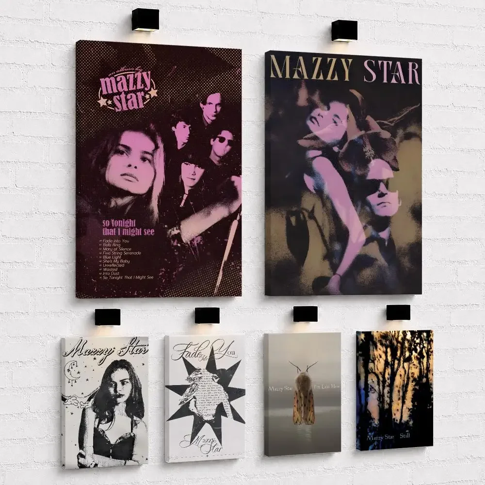 Band M-Mazzy Star Dreamy Vintage Framed Wall Painting Framed Canvas Wall Art Print | Modern Poster | Home Hallway Decor