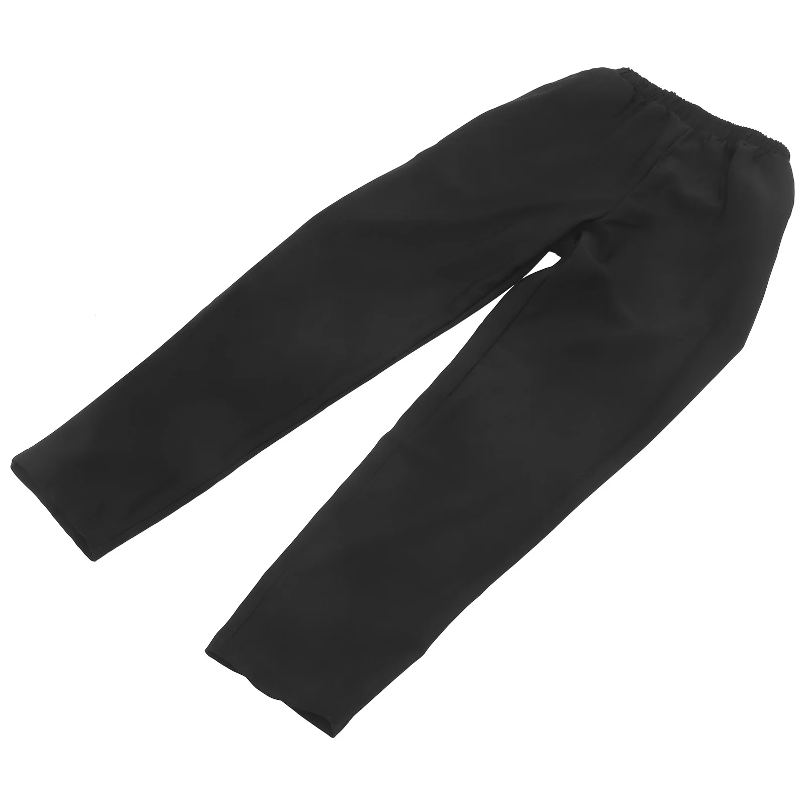 Pantaloni da cuoco neri per uomo Abbigliamento da lavoro in cotone poliestere traspirante Uniforme da cucina per ristorante Resistente allentato