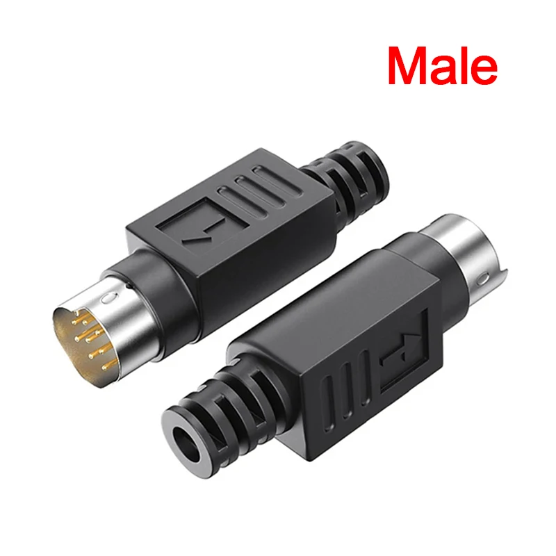 

1/2/5PCS New High Quality 8Pin/6Pin/4Pin Mini DIN Plug S terminal PLC connector MD8 Pin Male DIY for Soldering Cables Connector