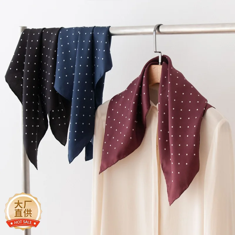 Spring and Summer Men's Women's New Polka Dot Scarf Elegant Graceful Versatile Fashion Accessories Internet Celebrity Same Style