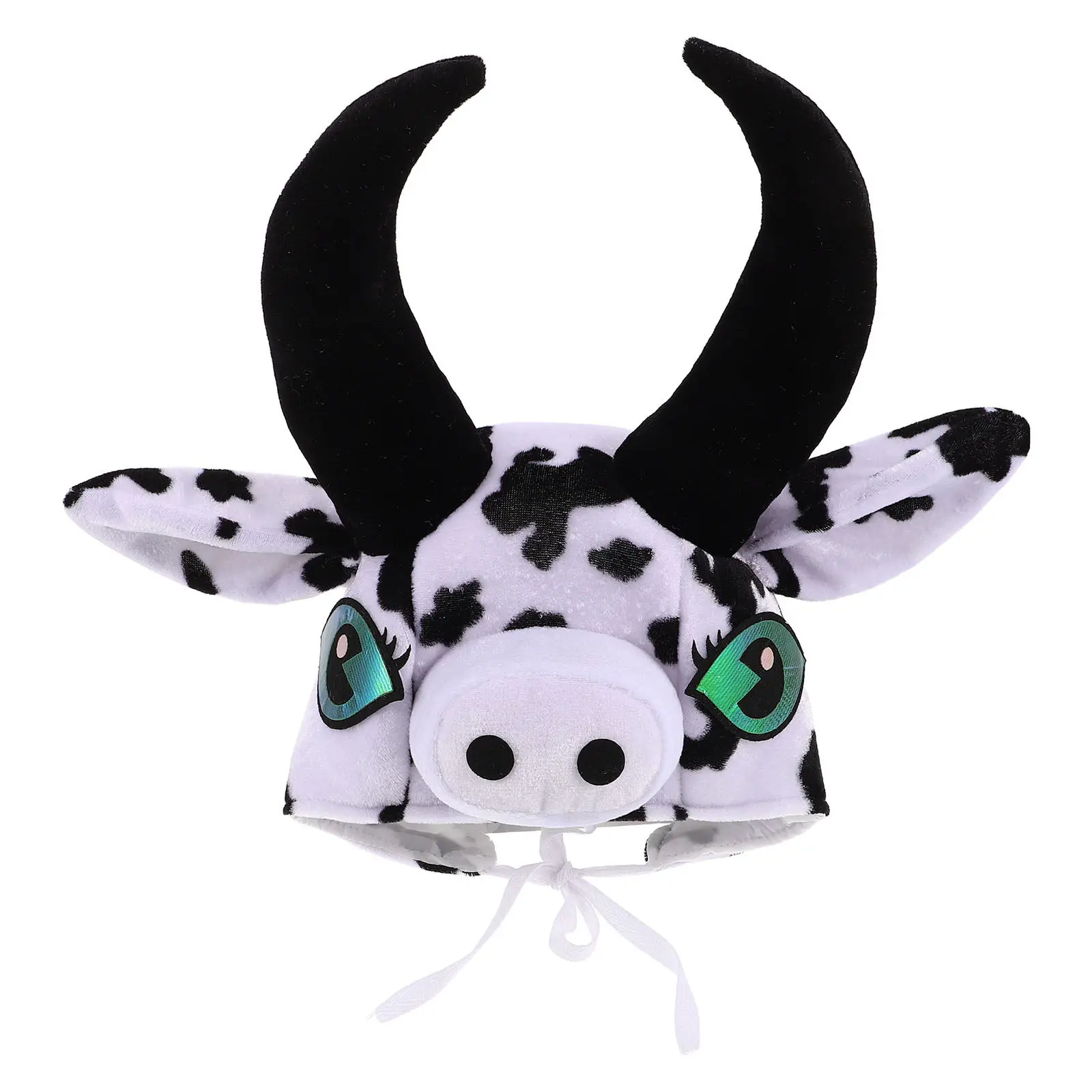 Kuhhut: Niedliches Tier-Kopfbedeckung, weiches, bequemes Design für Cosplay-Partys, Fotoboxen, Bauernhof-Events, Halloween-Bühne