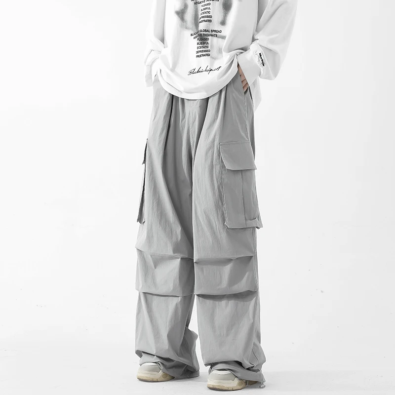 

Мужские свободные повседневные брюки American Sle, прямые брюки-парашюты в рабочем стиле, молодежные брюки в пол, Vitali Sle