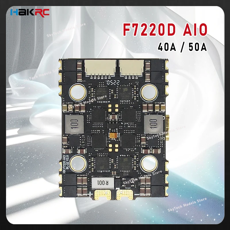 HAKRC F7220D F722 AIO F7 Flight Controller 32Bit 40A/50A 4in1 ESC 2-6S with Double BEC OSD for RC FPV Toothpick Cinewhoop Drone