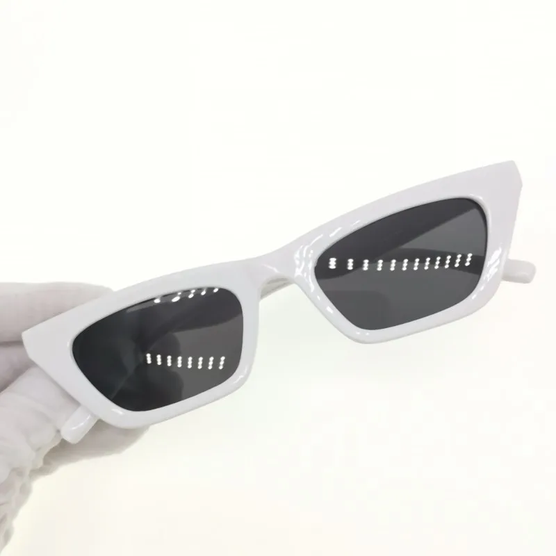 Fashion Small Cat Eye Women Sunglasses Retro Tea Blue Shades UV400 Men Trending Rectangle Sun Glasses