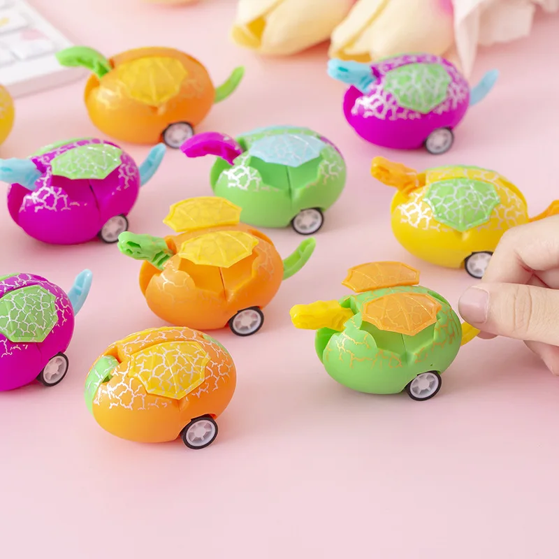 

6/12Pcs Novelty Creative Dinosaur Egg Toy Car Colorful Deformation Egg Back Inertia Car Toys For Children Baby Educational Toys