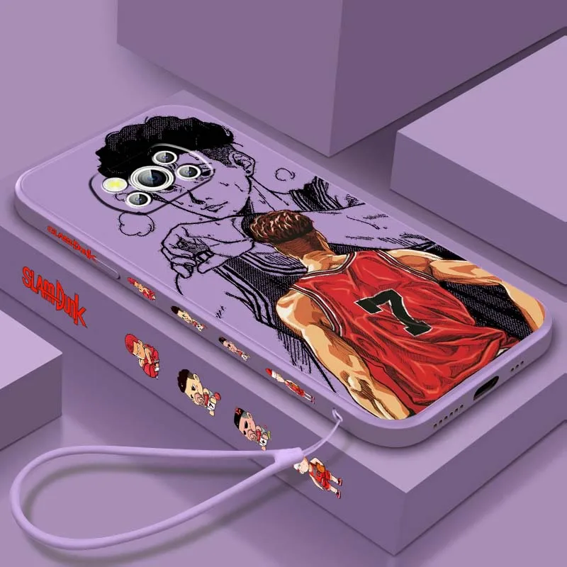 

Sakuragi Hanamichi Slam Dunk Phone Case For Xiaomi Mi Poco X8 X7 X6 X5 X4 X3 M8 M7 M6 M5 F8 F7 F5 Pro 5G Liquid Left Rope