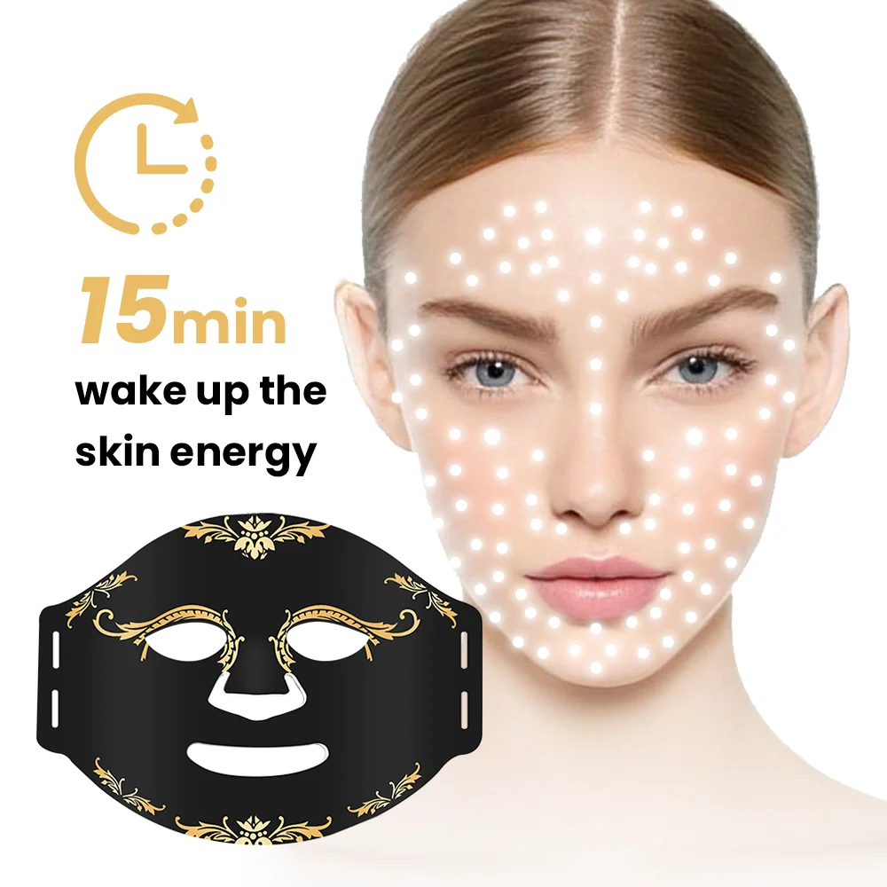 Comfortable Silicone Facial Mask Light Phototherapy Skin Rejuvenation Anti-Wrinkle Ance Treatment 4-color led Photon Mask