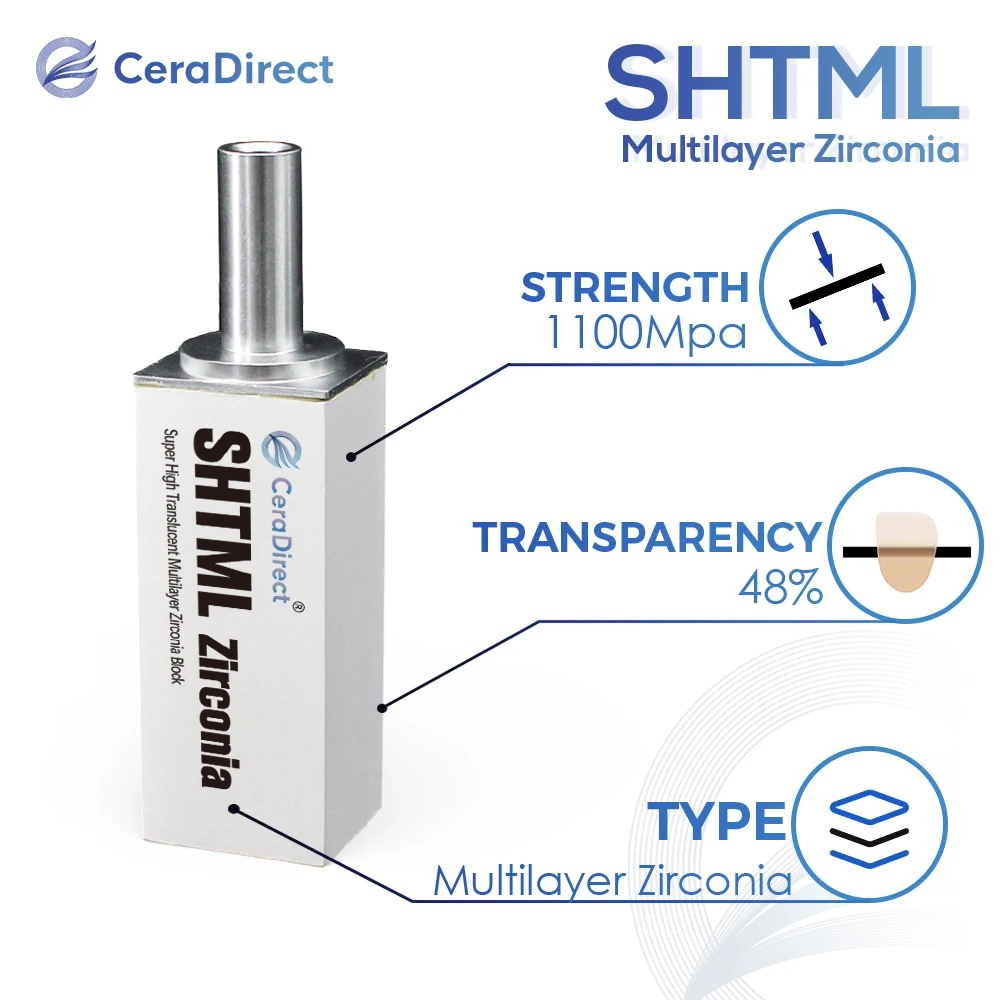 Dental SHTML multilayer zirconia Block Sirona cerec size for dental lab CAD/CAM