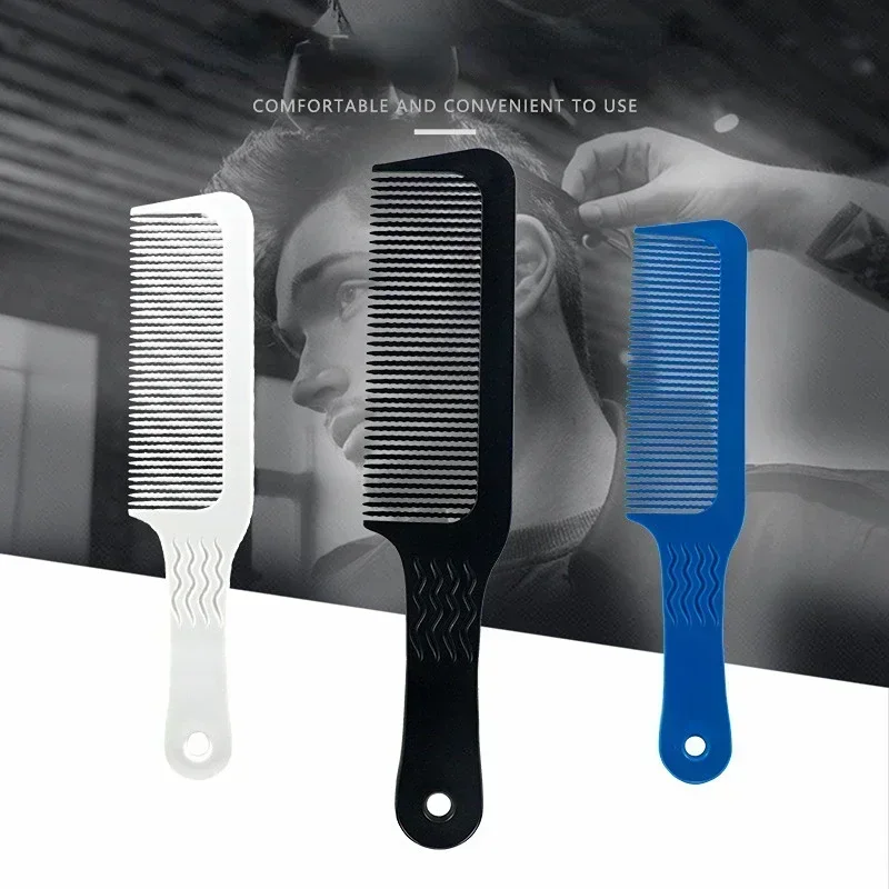 Wide Tooth Mens Cut Brush Flat Head Cut Comb Anti-static Hair Styling Brush Professional Salon Barber Hair Clipper Styling Tools