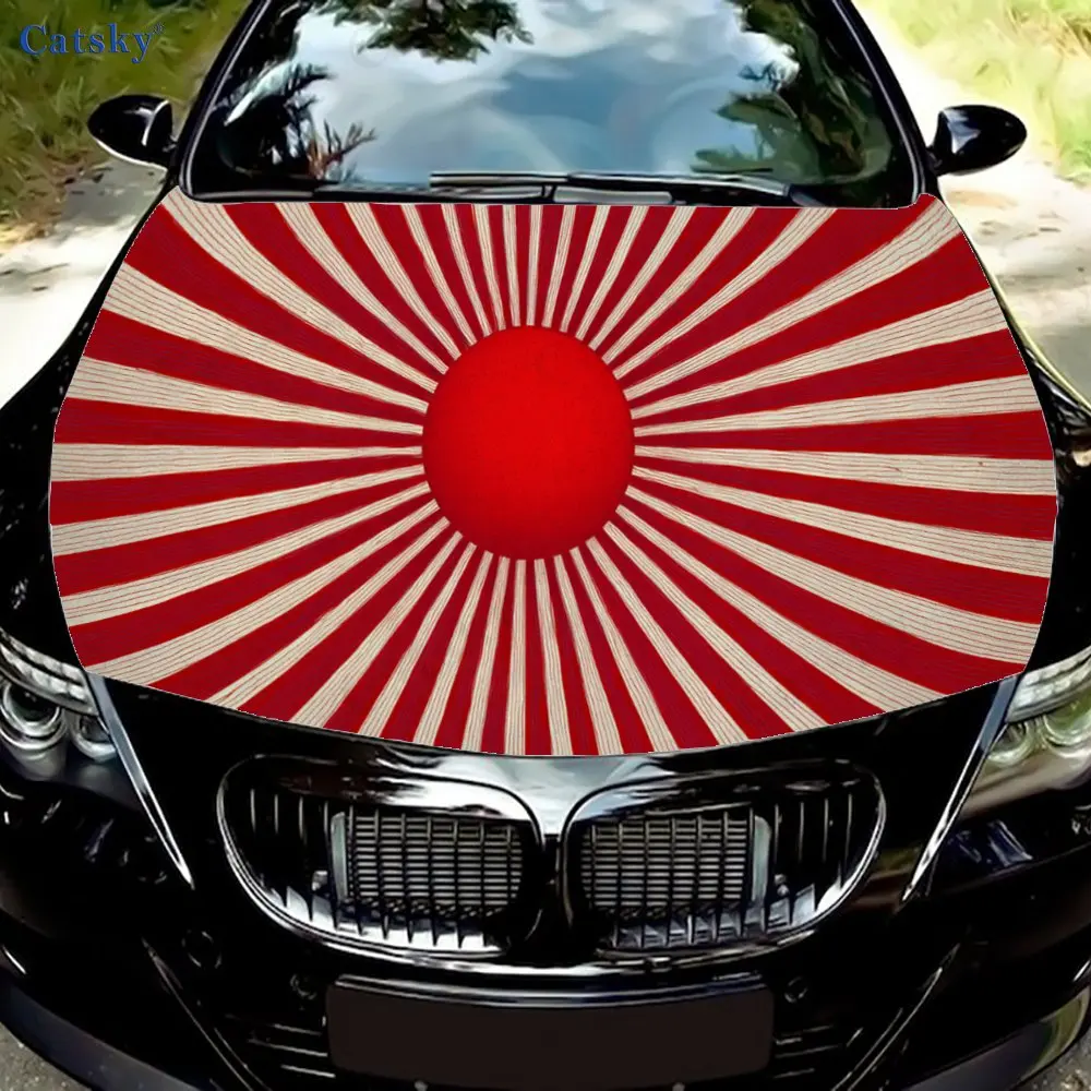 

Ретро солнцезащитный принт, наклейки на капот автомобиля, водонепроницаемая самоклеящаяся наклейка на капот автомобиля из ПВХ, защитные наклейки для украшения капота автомобиля, Auto Acc