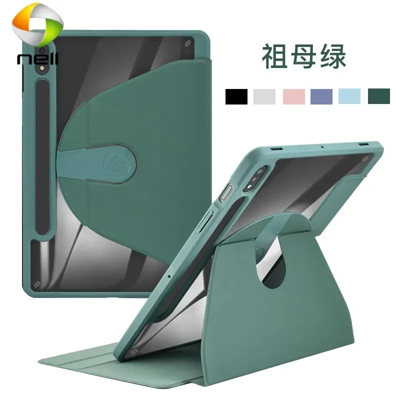 360 Degree Rotatable Smart Case for Samsung Galaxy Tab S8 Ultra S8 S7 Plus FE A8 A7 S6 Lite Tab A 8.0 with Pencil Holder Casing