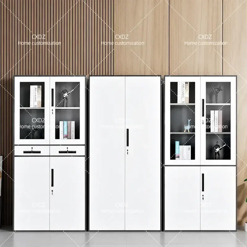 Steel Office File Cabinet Narrow Iron Storage Unit with Lock Easy Assembly Disassembly Document Organizer for Home Workplace
