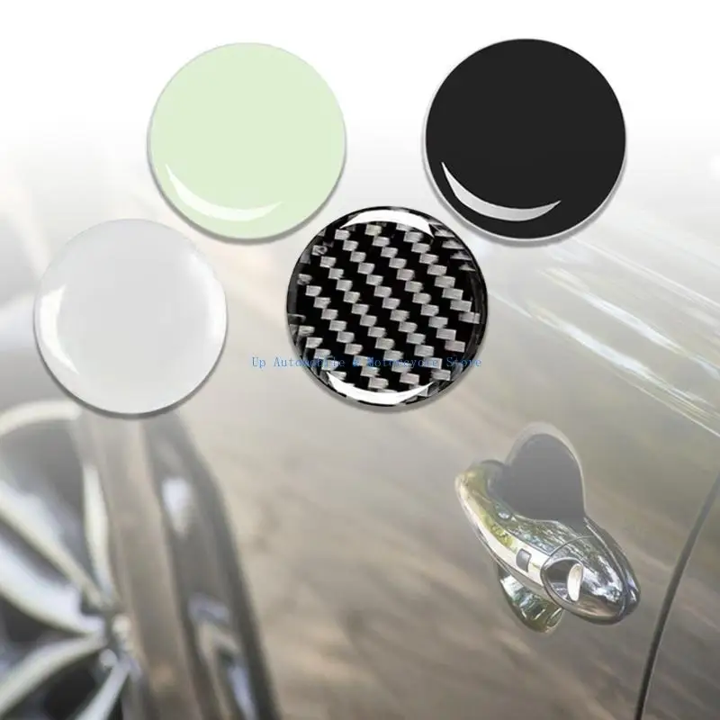 270E 4 قطعة ملصقات ثقب قفل السيارة حماية خارجية للسيارات ملصق سيارة مقاوم للغبار قفل أمان السيارة ممتاز لكل مالك سيارة