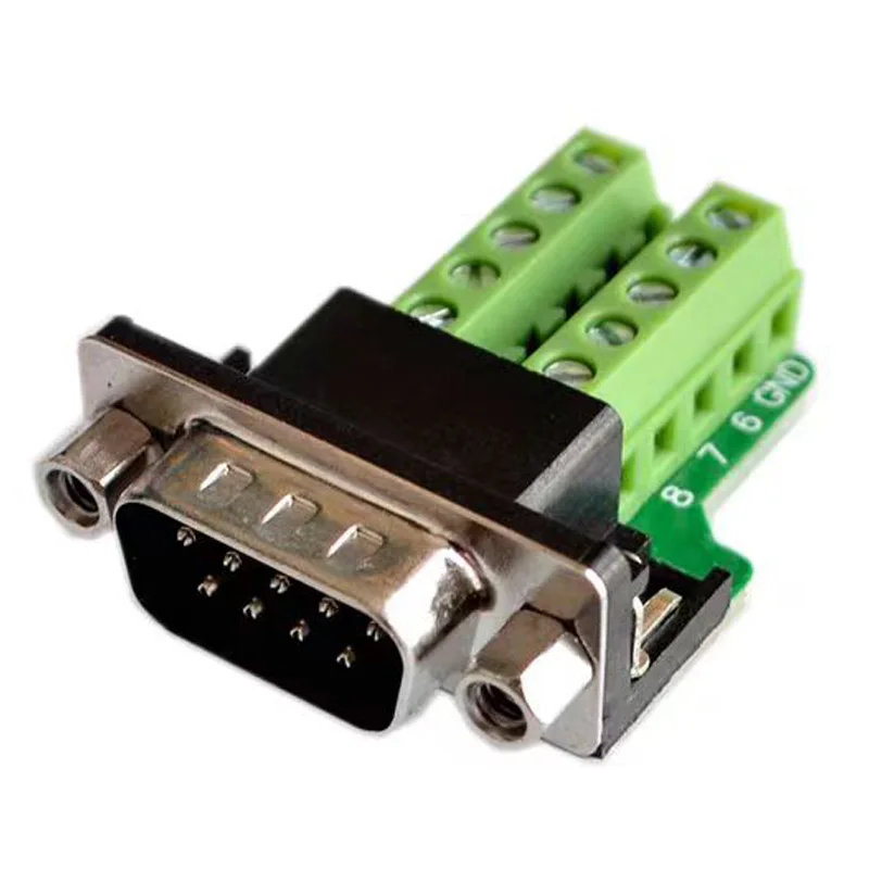 DB9 männlich weiblich lötfreier serieller Kabeladapter mit Gehäuse 485-Stecker RS232 COM-Adapterklemmen