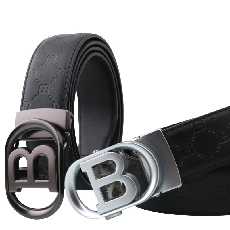 Новый мужской ремень 2025 года, кожаный ремень с пряжкой Letter B, ремень в дизайнерском стиле, деловой ремень, повседневный ремень