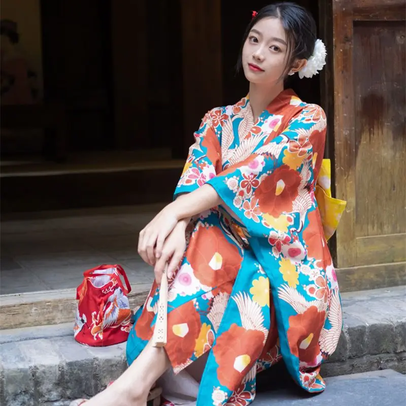 

Kimono Women Japanese Traditional Yukata Haori Kimonos Cosplay Blouse Gown Female Summer Fashion Photography Clothes Party Dress