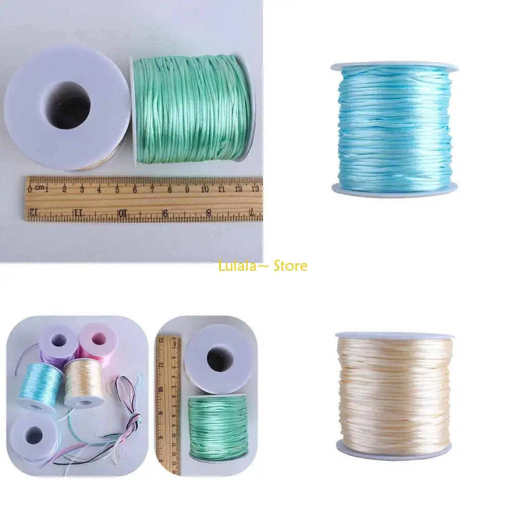 Y4QA 60m/Roll 1.5mm DIY Cord Baby Teething Pacifier Chain Clip Necklace Making Rope