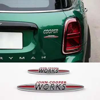 適用於 Clubman Countryman R50 R52 R53 R55 R56 R57 R58 F55 的鍍鉻 MINI JCW John Cooper Works 前格柵標誌貼紙 8 最佳銷售 迷你鄉村人標誌 - №5