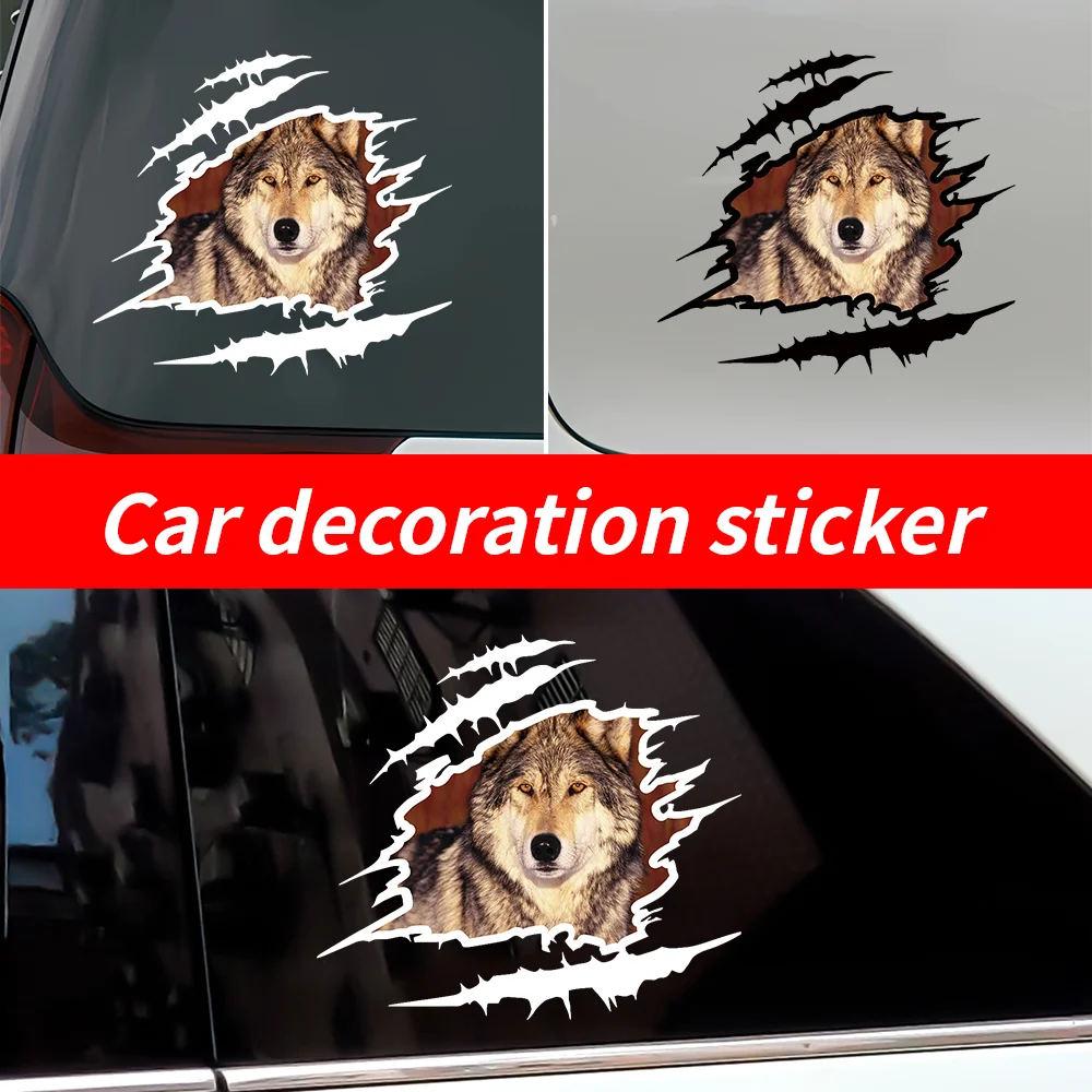 

Wolf Design Car Decal Waterproof Sunscreen Car Sticker Scratches Cover Decal Graphic Sticker for Auto SUV Motorcycle Accessories