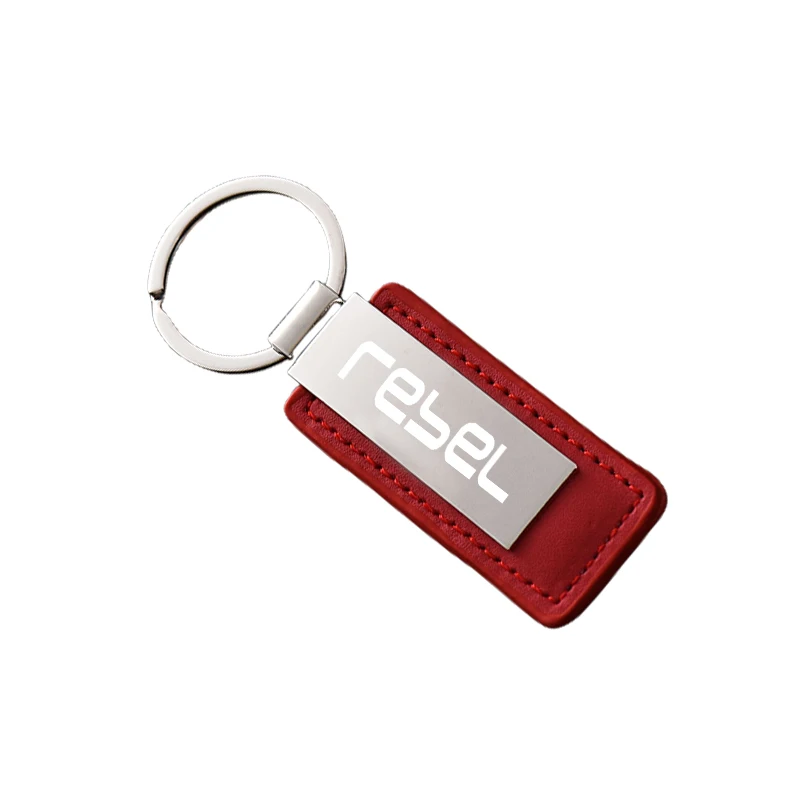 For Honda Rebel 300 Rebel 500 CMX Rebel300 Rebel500 Custom Leather Keychain Alloy Keyring Motorcycle Accessories