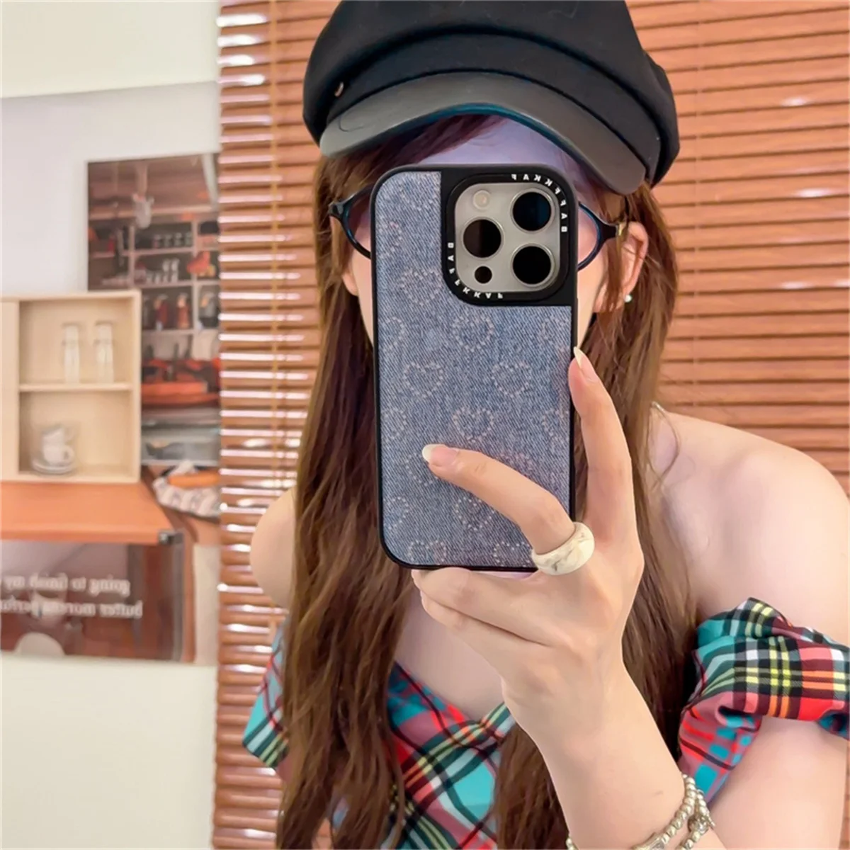 Funda de teléfono con diseño de corazón de amor vaquero a la moda para iPhone 16 Pro 15 14 Pro Max, fundas duras bonitas a prueba de golpes 15 Promax