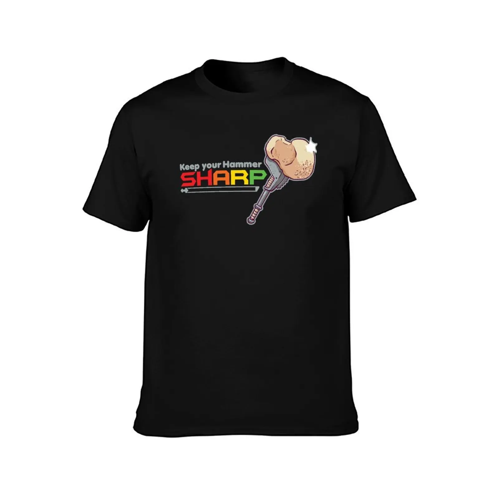Keep Your Hammer Sharp T-Shirt, Summer Casual Cotton Tee, Oversized Streetwear Tops, Vintage Graphic Print, Unisex Men Women