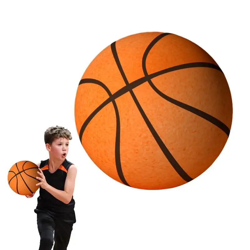 Silent Basketball Dribbling Indoor Silent Ball Soft Basketball Ball High-Density Mute Basketball Soft Foam Ball For Game Kids