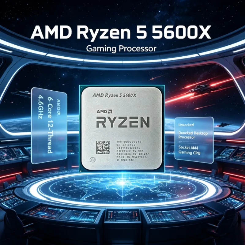 AMD R5 5600X 4.6GHz Desktop Gaming Processor 6 Cores 12 Threads Socket AM4