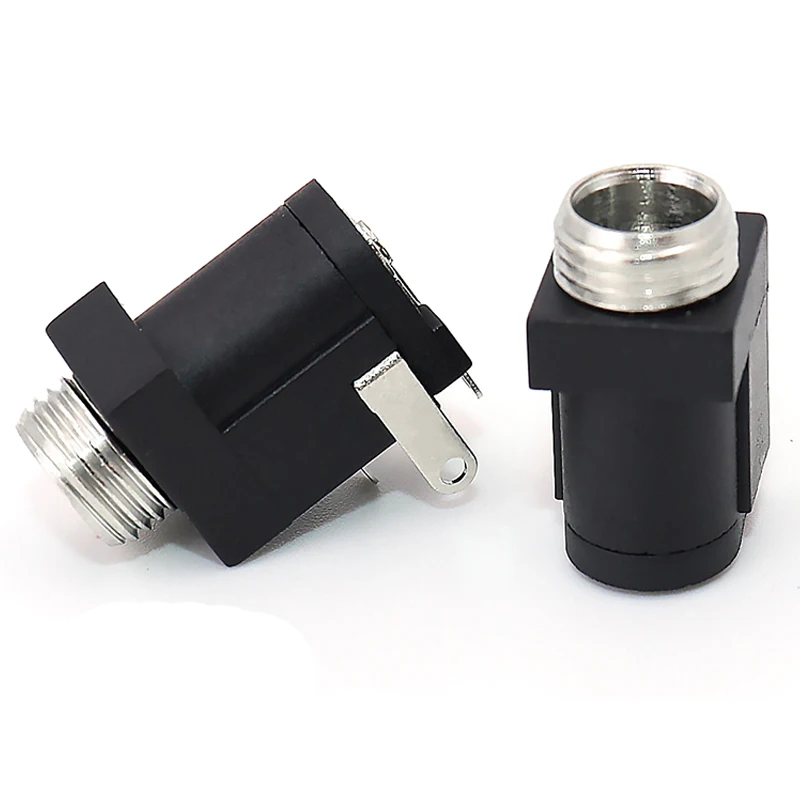 100PCS DC-005M power mother base DC mother base with threaded DC charging connector, 3-pin horizontal 5.5 * 2.1